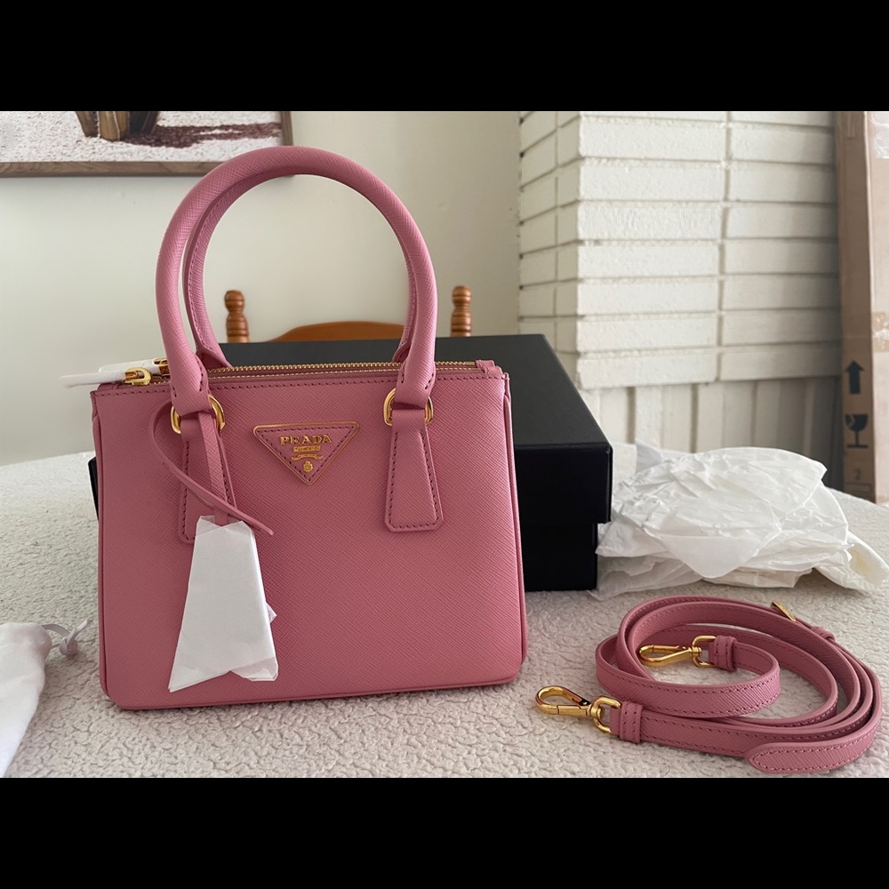 Prada Galleria Saffiano Leather Micro-bag (petal pink) NWOT